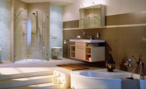 Ein fertiges Bad einer zufriedenen Kundin